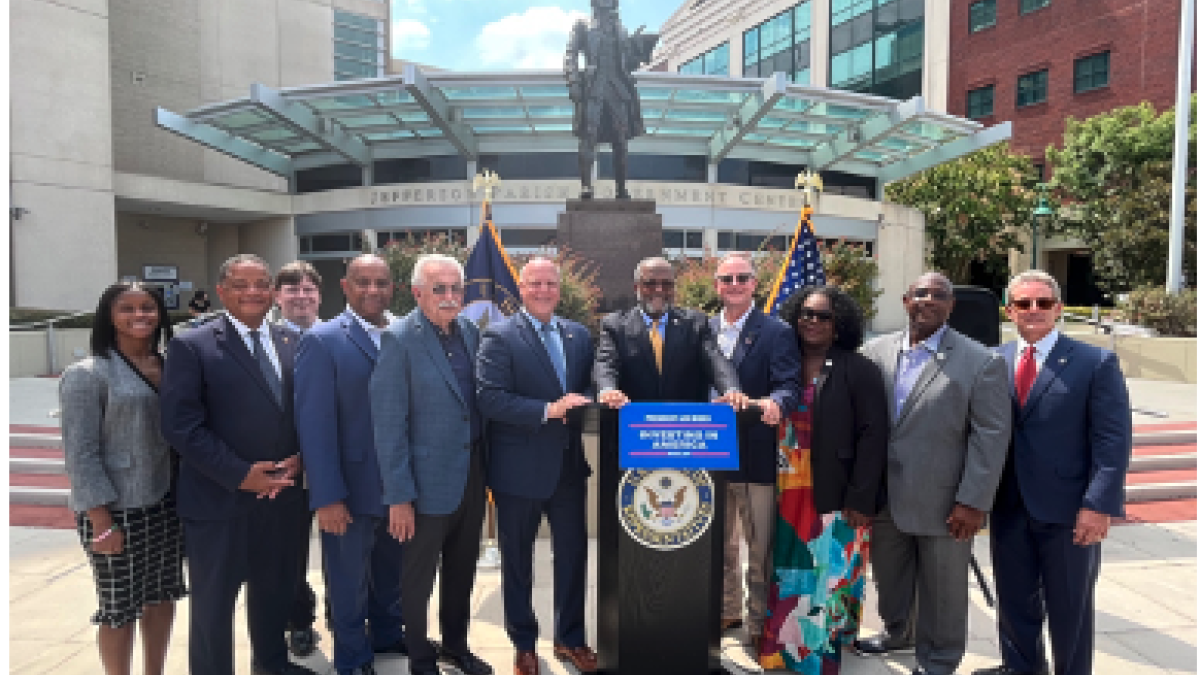 Rep. Carter Joins Senior Advisor Mitch Landrieu, Local Elected Officials, and Community Stakeholders at Gretna General Government Building