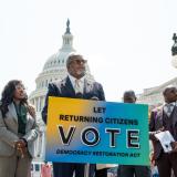 Congressman Carter at the Democracy Restoration Act press conference 