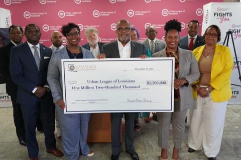 Congressman Troy Carter Presents Check to Urban League of Louisiana